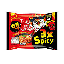 3x Spicy Buldak Hot Chicken Flavour Instant Korean Noodles