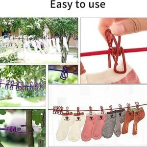 Cloth Drying Rope with Hooks