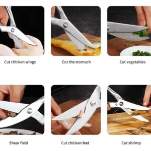 Kitchen Scissors Heavy Duty for Cutting Chicken, Poultry, Bone, Meat etc